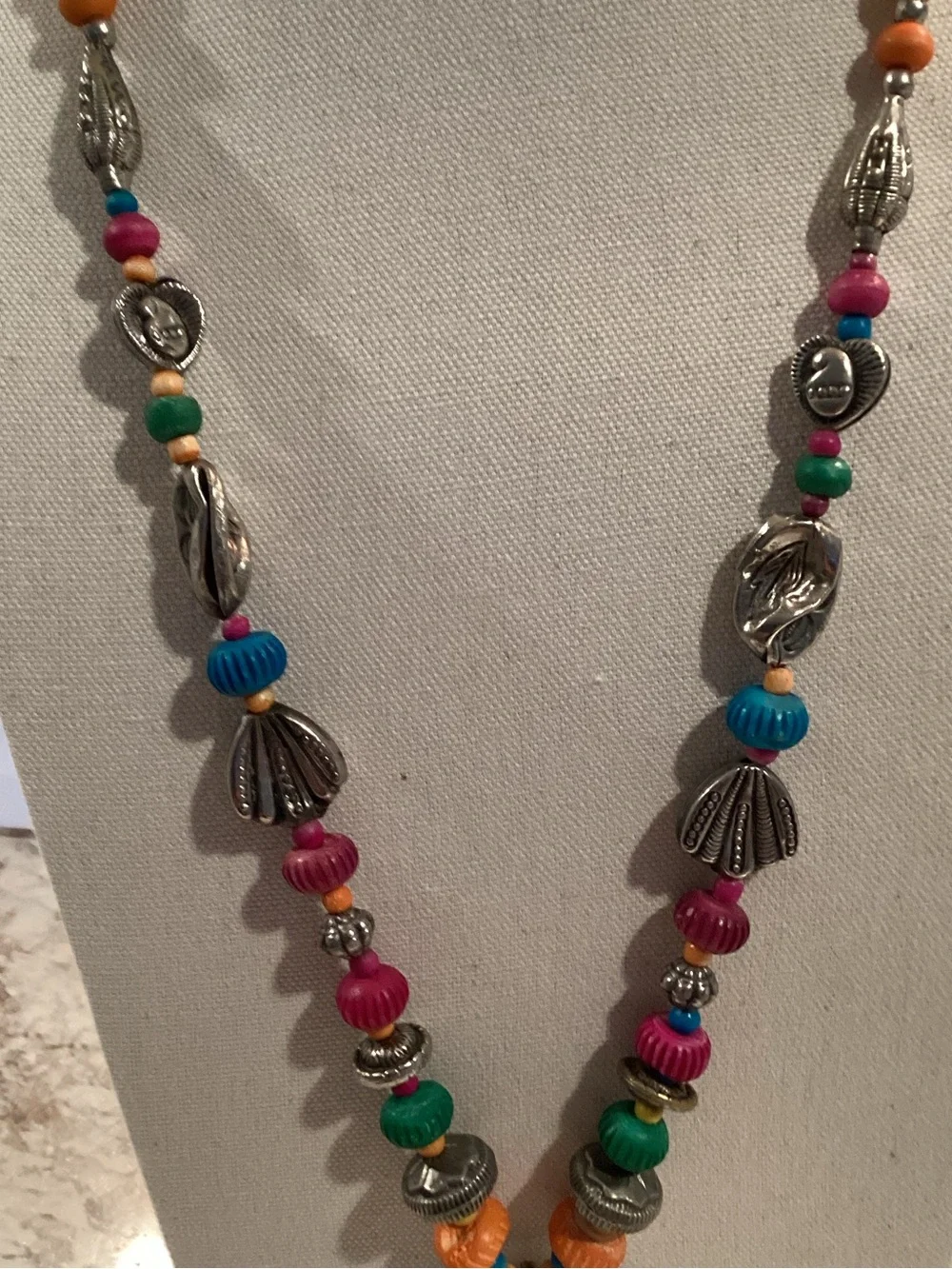 Handcrafted Multicolor Beaded Pendant Necklace - Boho Women